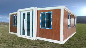 Quick installation 20ft 40ft steel frame Folding expandable container 2 bedrooms house modular prefabricated houses