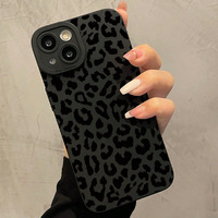 Noir léopard impression élève oeil Pro caméra trou TPU housse de téléphone portable pour Iphone 7 8 X Xr Xs 11 12 13 14 15 16 17 Pro Max