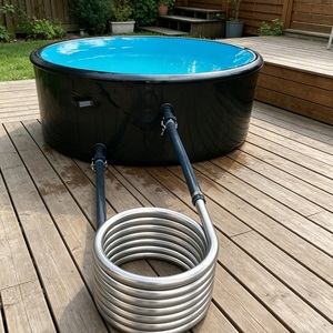 อ่างน้ำร้อนไม้แบบพองลมพร้อมโลโก้สั่งทำพิเศษ พร้อมขดลวดสแตนเลสสำหรับเผาไม้ อ่างสปาแบบพกพาสำหรับใช้งานนอกระบบไฟฟ้า - Product Image 2