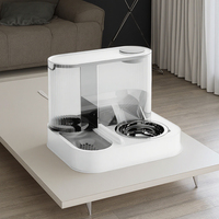 Distributeur automatique de nourriture pour animaux de compagnie tout-en-un, écologique, en plastique solide, étanche IPX5, avec réglage de l'heure, bol à eau et distributeur de nourriture deux-en-un pour