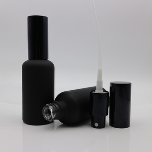 Bán Buôn Sang Trọng 5Ml 10Ml 15Ml 20Ml 30Ml 50Ml 100Ml Matte Đen Mỹ Phẩm Glass Spray Chai Với Bơm Phun - Product Image 3