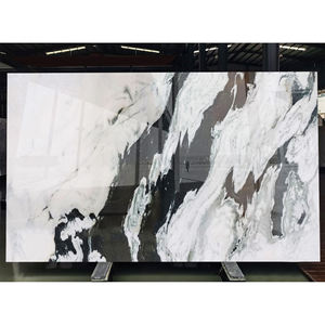 Struttura in bianco e nero controsoffitto da cucina 18mm Panda naturale pietra di marmo bianco lastra di inchiostro cinese scrivania - Product Image 1