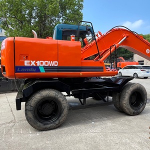Excavadora Usada en Buen Estado HITACHI EX100WD de 10 Toneladas, Excavadora de Ruedas de Segunda Mano de Alta Calidad con Entrega Global - Product Image 2