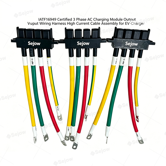 IATF16949 Certified 3 Phase AC Charging Module Output Wiring Harness High Current Cable Assembly for EV Charger