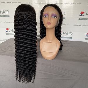 Peluca de Cabello Humano Ondulado Profundo HD, 180% de Densidad, 40 Pulgadas, Cabello Indio con Frente de Encaje Transparente, Cobertura Total - Product Image 2