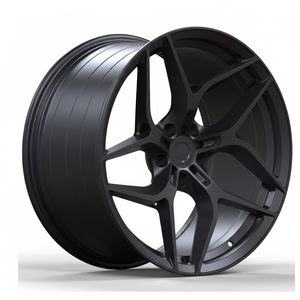 Ruedas todoterreno personalizadas forjadas en aluminio 6061-T6, ligeras, de diseño cóncavo de 5 radios, de 19, 20 y 21 pulgadas. - Product Image 1