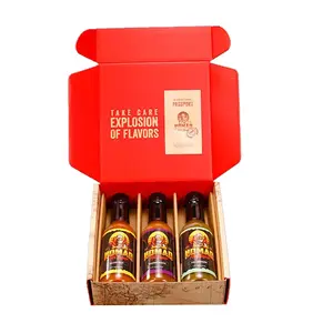 Customizable hot sauce gift box carton package box for hot sauce bottle