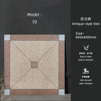 Carrelage extérieur Nanyang moderne vintage en porcelaine, aspect brique rouge, mat, antidérapant, 600x600mm, 12mm d'épaisseur, pour maison et villa