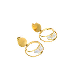 Bonne vente Design mode boucles d'oreilles créoles femmes Zircon déclaration boucles d'oreilles argent et or boucles d'oreilles - Product Image 5