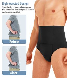 Ropa interior moldeadora <span class=keywords><strong>para</strong></span> hombre, pantalones cortos <span class=keywords><strong>con</strong></span> control de barriga, moldeador de Cuerpo Adelgazante, ropa interior de compresión, <span class=keywords><strong>faja</strong></span> <span class=keywords><strong>para</strong></span> el vientre, calzoncillos, Bóxer - Product Image 4