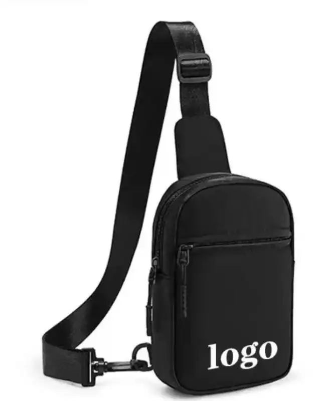 Özel logo askılı çanta erkekler kadınlar için küçük su geçirmez Crossbody omuz çantaları toptan rahat telefon göğüs çanta cep kılıfı