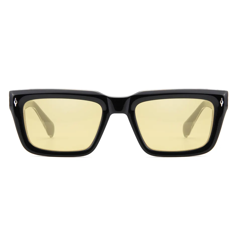 Lunettes de soleil en acétate épais de haute qualité pour hommes, lunettes de soleil carrées à rivets de marque de Designer, surdimensionnées UV400, 2022