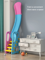Toboggan pliable d'intérieur pour enfants ensemble de jeu d'escalade pour bébé jouet d'extérieur toboggan pliant pour tout-petits avec panier de basket