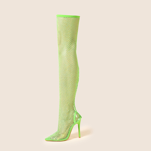 Fashion Women's Boots 2023 New Color Long Fashion Rhinestone Boots Sandals 35-42 - Product Image 4