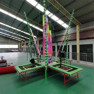 KARUN Foldable And Movable 4 People Bungee Jumping With Colored Lights And Wheel