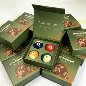 Fabricación Creativa al por Mayor, Empaque Personalizado para Bolas de Billar, Caja Magnética para Bolas de Billar con Certificación FSC, 4 Orificios, con Inserto de Espuma - Product Image 3