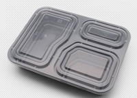 Boîte à lunch jetable LianCheng à 3 compartiments, de haute qualité, étanche, 32 oz, en PP jetable, avec couvercle pour pâtes