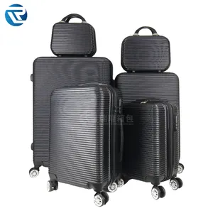 批发工厂10 12 16 20 24 28英寸6件ABS机场行李旅行包套装6件设计师行李行李箱