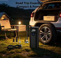 Compresseur d'air portable pour voiture avec écran numérique, pompe à pneus 30L, gonflage rapide, démarrage en un clic