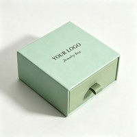 Boîtes cadeaux rigides personnalisées avec logo pour bijoux, emballages de luxe pour boucles d'oreilles, colliers et bagues, boîte d'emballage pour bijoux à l'encre de soja