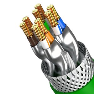 D-sunty SFTP CAT6 Industrial M12 <b>RJ45</b> Male Female 8-Conductor Solid Copper <b>Cable</b> 1Gbps 250MHz Nickel Plated PVC 100m - Product Image 3