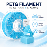 Filamento PETG Azul Cielo Básico al por Mayor, Varillas de Plástico, Material de Impresión 3D, Filamento para Impresoras 3D FDM