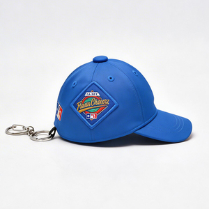 Mini Baseball Cap Shape Bag Keychain Fashion Embroidery Storage Pouch Portable AirPods <b>Case</b> <b>Coin</b> Purse Durable Metal Carabiner - Product Image 6
