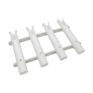 Support de canne à pêche télescopique à 4 tubes en PP blanc pour équipement de pêche en bateau - Product Image 4