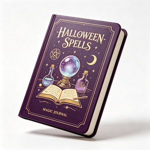 Carnet de notes personnalisé en PU sur le thème des sorts d'Halloween, format A5, avec logo personnalisé, cadeau gothique, journal intime - Product Image 6