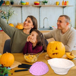 แม่พิมพ์ซิลิโคนรูปสมองสำหรับฮาโลวีน แม่พิมพ์อวัยวะมนุษย์เสมือนจริง สำหรับทำฟองดองท์ ลูกอม ช็อกโกแลต เยลลี่ หรือพุดดิ้ง - Product Image 5