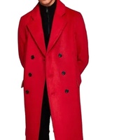 Manteau long en laine imperméable pour homme entièrement personnalisé, veste matelassée à double boutonnage avec rembourrage en polyester pour l'hiver