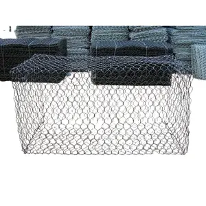 Kotak Keranjang Gabion Galvanis Dilapisi PVC dengan Harga Pabrik 80x100mm