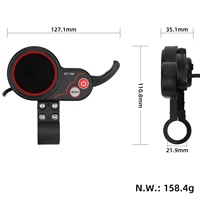 Controlador de Motor para Bicicleta Eléctrica ULIP 36V 48V 60V 25A con Pantalla en el Manillar, Controlador de Motor sin Escobillas de 500W