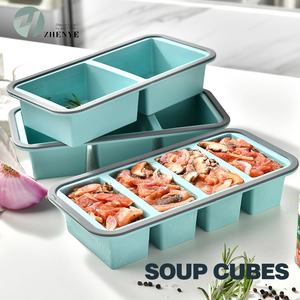 売れ筋プラスチック製格子ランチボックス食品冷凍保存ボックス鮮度保持蓋付き食品保存型 - Product Image 1