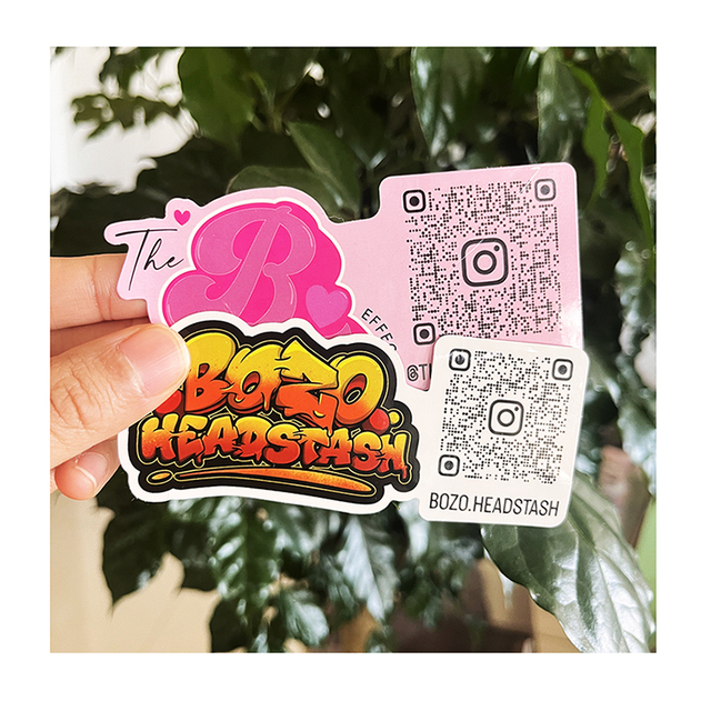 Wholesale QR Code Stickers Waterproof Vinyl Die Cut Black Silver Custom Logo QR Code Sticker With QR Code