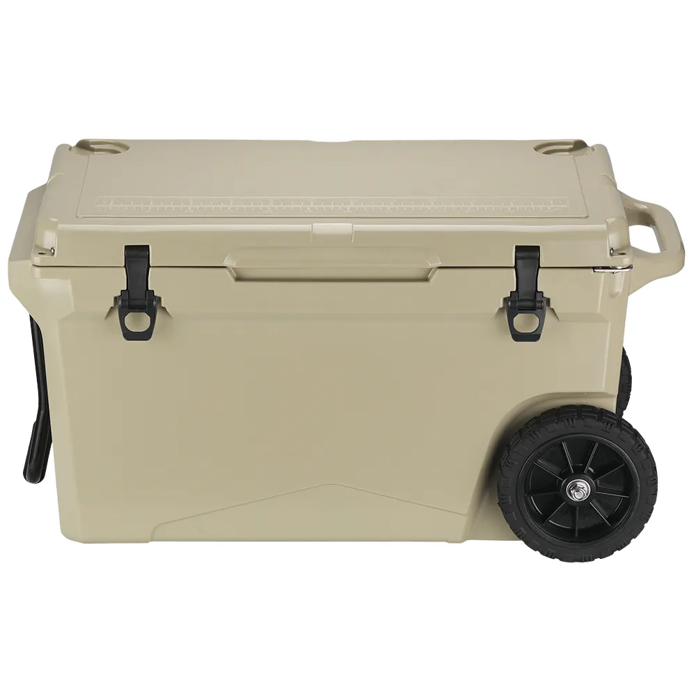 Competitive Price Portable Rotomolded Rolling Ice Case Beer Insulated Cooler Cart Box Outdoor with Wheels