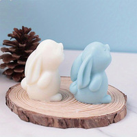 Moule à gâteau en silicone en forme de lapin coquin, style Pâques, en acier inoxydable, résistant au lave-vaisselle, pour usage domestique