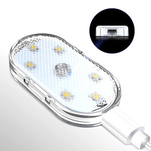 Lampe de lecture à capteur tactile led 5v pour l'intérieur de la voiture, lumières d'attraction à LED, Charge USB, 6 ampoules, lumière de porte de voiture - Product Image 1