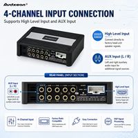 Amplificateur DSP de voiture classe AB 4 entrées 8 sorties avec sortie RCA 8 canaux et réglage par application, égaliseur 31 bandes, autoradio