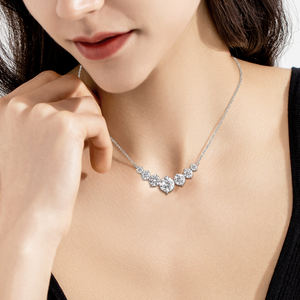 Envío Gratis, Collar con Colgante de Corazón de Plata de Ley 925, Chapado en Oro de 14K, con Diamante Moissanite VVS de 5CT, para Mujer - Product Image 3