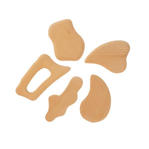 Tasse de massage de thérapie du bois suédois ensemble de masseur de <span class=keywords><strong>t</strong></span>ête de champignon rouleau en bois bâton d'étirement Gua Sha Board pour sac de visage corporel - Product Image 5