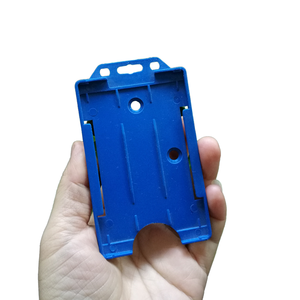 プレミアムブルー垂直プラスチックIDカードホルダー名刺アクセサリー - Product Image 1