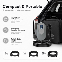 Chargeur EV portable à brancher à domicile 380V, 3 phases 16A, courant réglable, surveillance en temps réel, station de charge rapide pour véhicules électriques AC