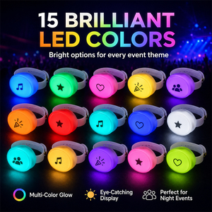สายรัดข้อมือเรืองแสง พิมพ์โลโก้ได้ ไฟกระพริบ สายซิลิโคน เปลี่ยนสีได้ RGB ของที่ระลึกสำหรับงานปาร์ตี้และกิจกรรมต่างๆ - Product Image 1
