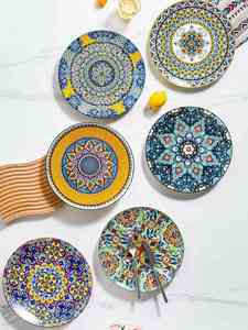 Hot Selling Eco-Friendly Valentine's Day <b>Ceramic</b> Porcelain <b>Plate</b> Creativity High Color European Pattern Western Food <b>Plate</b> - Product Image 4
