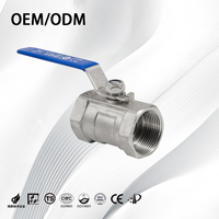 Vanne à bille manuelle filetée en acier inoxydable 304/316, 1 pièce, NPT, OEM, 4 pouces, vanne à bille industrielle pour eau, huile, gaz