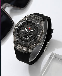 Montre de sport multifonctionnelle de forme angulaire Ga2100, série <span class=keywords><strong>Shock</strong></span> Style, <span class=keywords><strong>bracelet</strong></span> en silicone, double affichage <span class=keywords><strong>transparent</strong></span>, montres pour hommes - Product Image 2