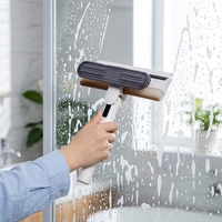 Nettoyeur de vitres breveté 2-en-1 avec fonction de récupération d'eau, raclette double face en caoutchouc et éponge absorbante en plastique