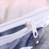 Sac d'emballage de literie Transparent en plastique PVC avec fermeture éclair, sac de rangement de voyage Transparent pour couverture et couette écologique