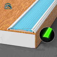 Win Top Tile Steps Sécurité en alliage d'aluminium antidérapant Nez d'escalier pour les marches de carrelage Rampes en marbre Garniture à bord droit